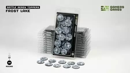 Frost Lake - Round 28mm (x10)- Battle Ready Bases - Gamers Grass