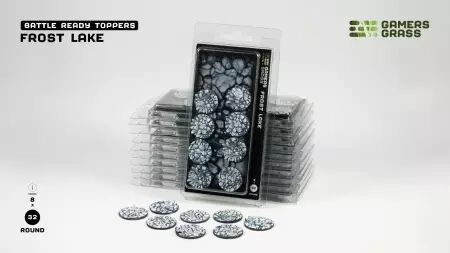 Frost Lake - Round 32mm (x8) - Battle Ready Bases- Gamers Grass