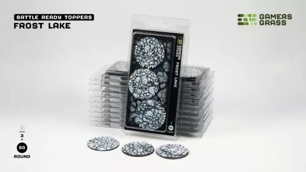 Frost Lake - Round 50mm (x3) - Battle Ready Bases- Gamers Grass
