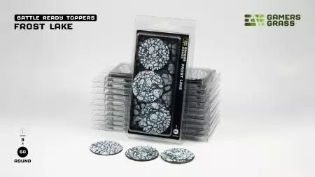 Frost Lake - Round 50mm (x3) - Battle Ready Bases- Gamers Grass