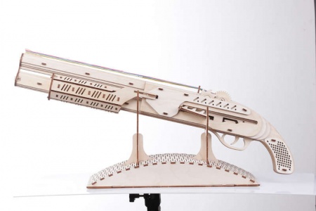 Fusil maquette 3D mobile en bois