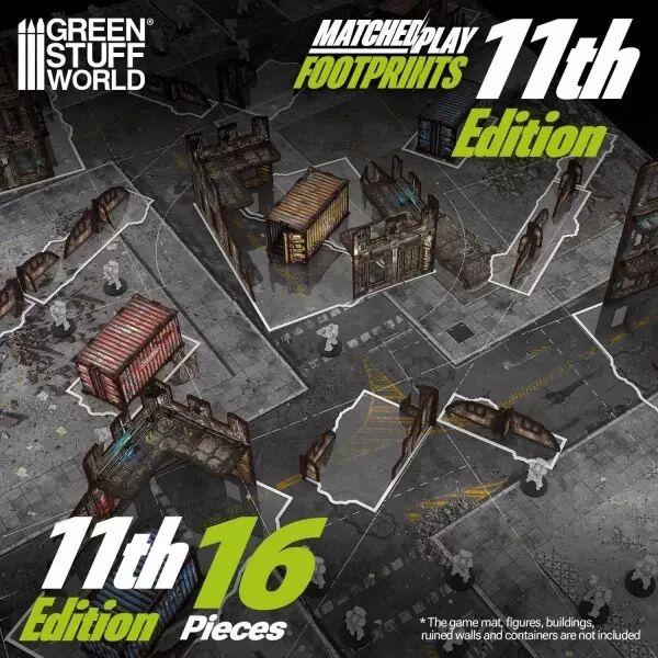 Gabarit Ruine basiques 11e �dition pour Warhammer 40k - Green Stuff World