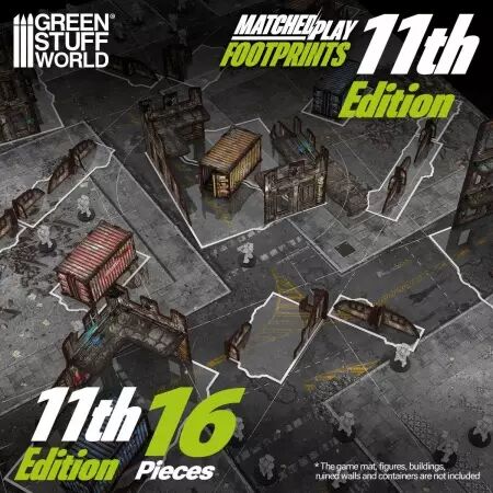 Gabarit Ruine basiques 11e &eacute;dition pour Warhammer 40k - Green Stuff World