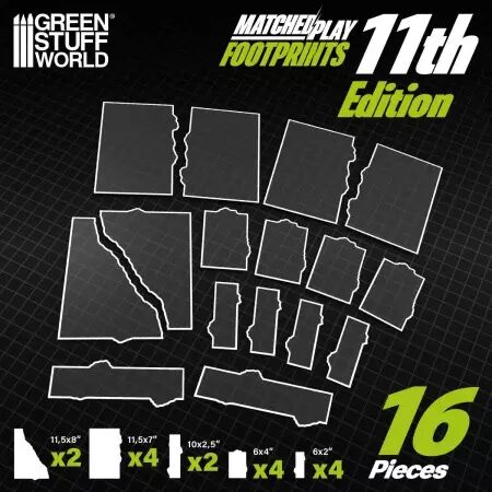 Gabarit Ruine basiques 11e &eacute;dition pour Warhammer 40k - Green Stuff World