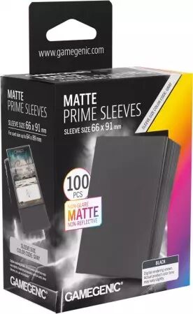 Gamegenic : 100 Matte Prime Sleeves - Black