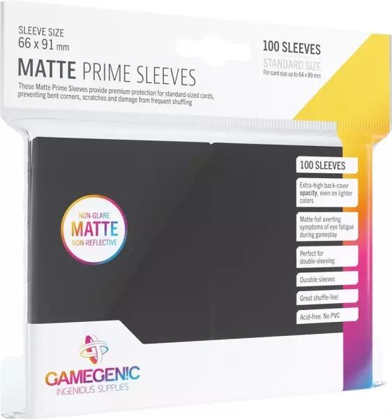 Gamegenic : 100 Prime Sleeves - Black