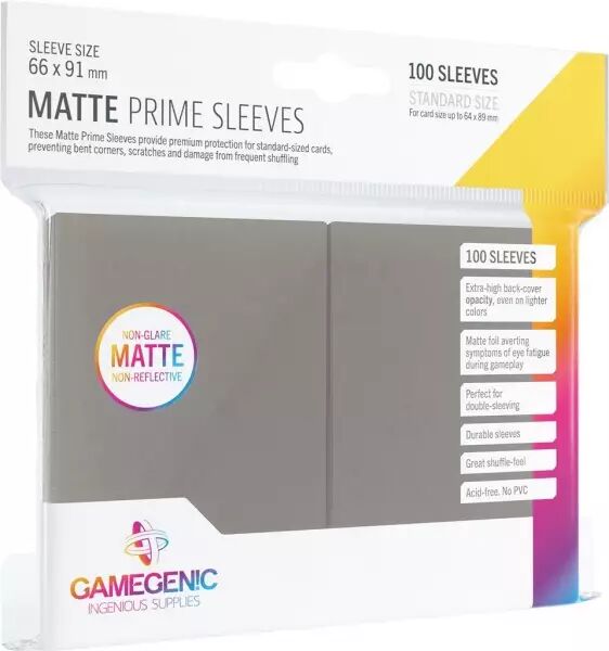 Gamegenic : 100 Prime Sleeves - Dark Gray