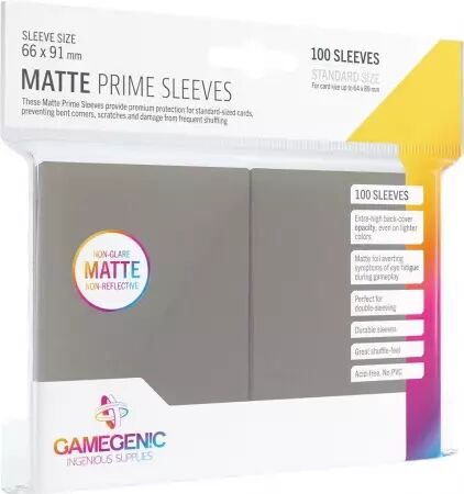 Gamegenic : 100 Prime Sleeves - Dark Gray