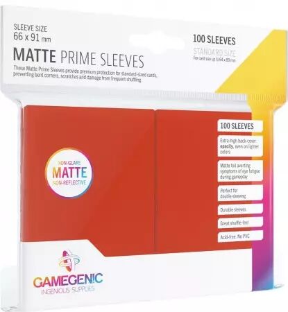 Gamegenic : 100 Prime Sleeves - Red