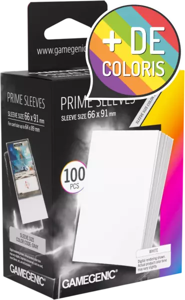 Gamegenic : 100 Prime Sleeves - White 66x91