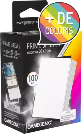 Gamegenic : 100 Prime Sleeves - White 66x91