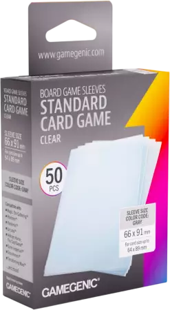 Gamegenic : 50 Board Game Sleeves Standard Card Game Clear