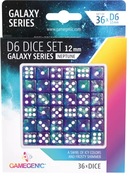 Gamegenic - Galaxy Series - Set de 36 D�s de 6 - 12mm - Plusieurs Coloris