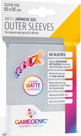 Gamegenic - Outer Sleeves Matte Japanese Size