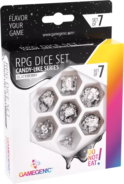 Gamegenic - Set de 7 d�s JDR - Blackberry - Candy-like Series