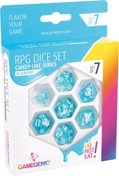 Gamegenic - Set de 7 d�s JDR - Blueberry - Candy-like Series