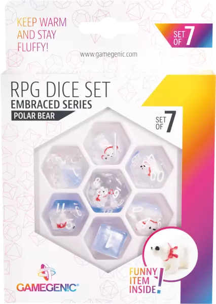 Gamegenic - Set de 7 d�s JDR - Polar Bear - Embraced Series