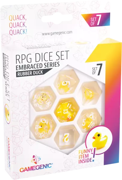 Gamegenic - Set de 7 d�s JDR - Rubber Duck - Embraced Series