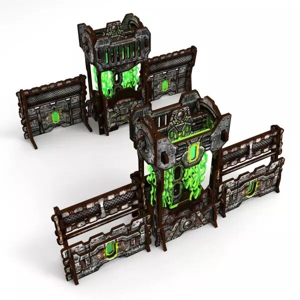 G�n�rateurs d��nergie et barricades pr�peints 11e �dition Warhammer 40k- Green Stuff World