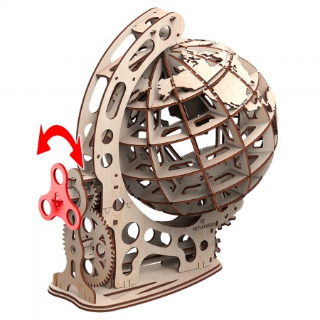 Globe Maquette 3D Mobile En Bois