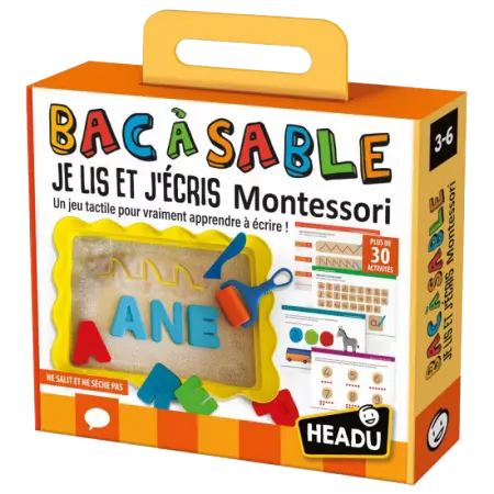 Headu - Bac à sable je lis et j\'écris Montessori