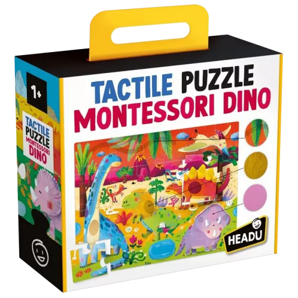 Headu - Puzzle tactile dino montessori