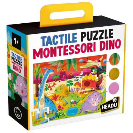 Headu - Puzzle tactile dino montessori