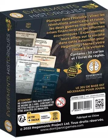 Hegemony : Événements historiques (Extension)- Don\'t Panic Games
