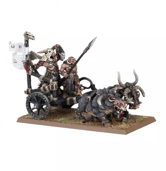 Hommes B�tes (Beastmen Brayherds) : Char � Sangleboucs - Warhammer The Old World