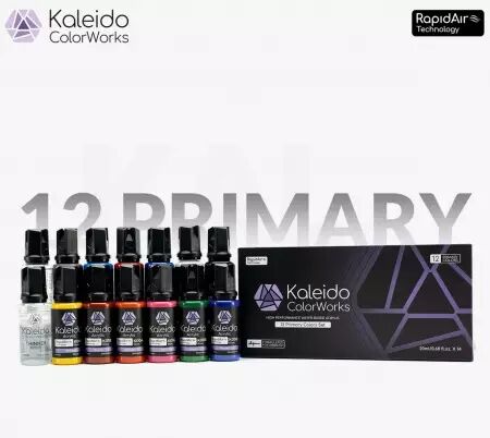 Kaleido Colorworks : Set 12 Couleurs Primaires (12 x 30ml) - Gaahleri
