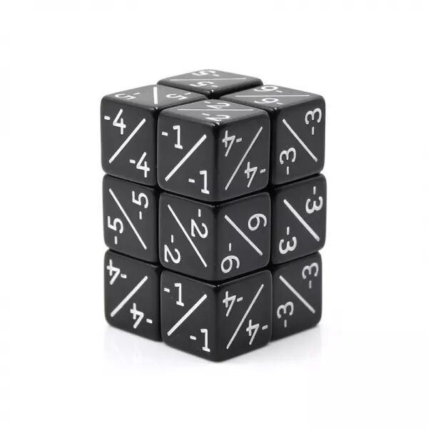 Kit de 6 d�s - Compteur n�gatif