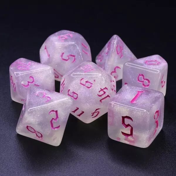 Kit de 7 d�s - The Chaos(Pink font)