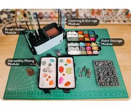 Krydrufi : All in One Modular Box-Ultra Set - Blue Sand - Wet Palette Edition