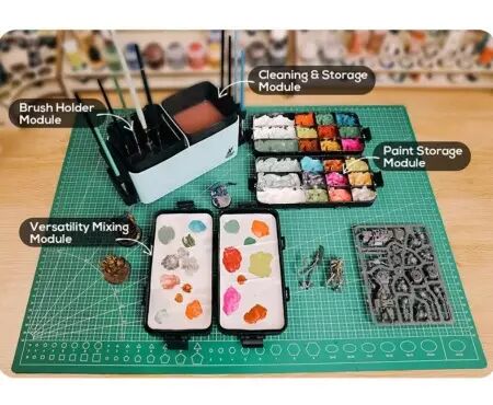 Krydrufi All in One Modular Box Standard Set Wet Palette Edition - Blue Sand