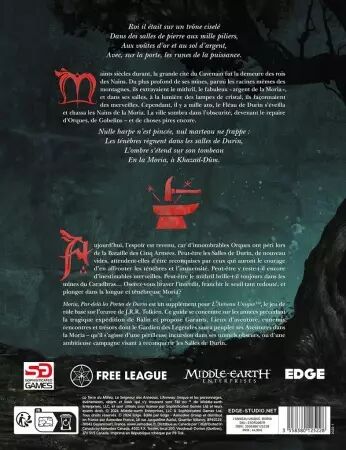 L\'Anneau Unique - Jeu de rôle - Extension : Moria Par-delà les portes de Durin