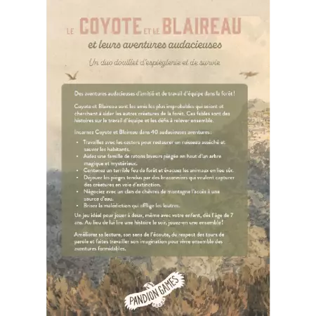 Le coyote et le blaireau - Jeu de rôle en duo