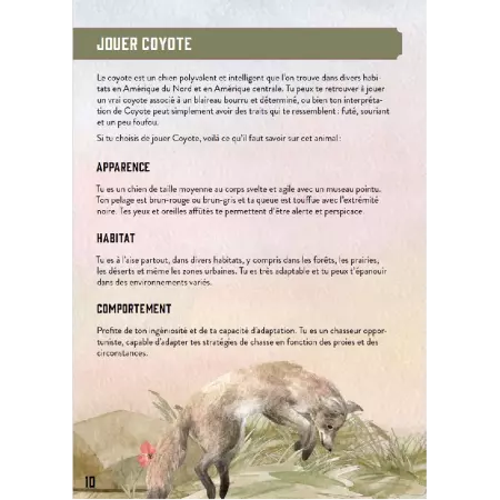 Le coyote et le blaireau - Jeu de rôle en duo