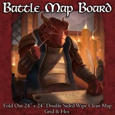 Livre plateau de jeu : Battle Map Board - Grid & Hex