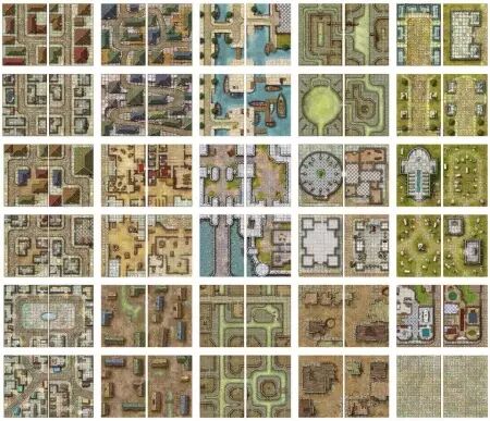 Livre plateau de jeu : Giant Book of Streets Sewers & Cementeries (A3)