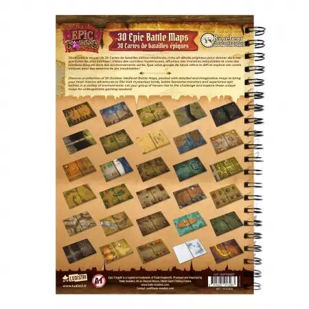 Livre Plateau de Jeu : Heroic Fantasy Edition (297x2108 mm) Taille L - Couverture Rigide