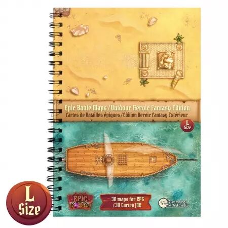 Livre Plateau de Jeu : Heroic Fantasy Edition (297x2108 mm) Taille L - Couverture Rigide