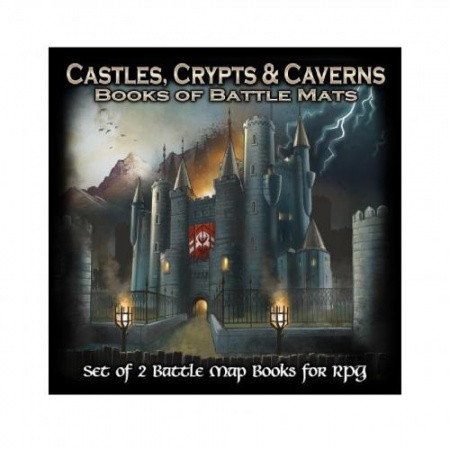 Livre plateau de jeu : Pack de 2 livres Castles, Crypts & Caverns (60x60cm)