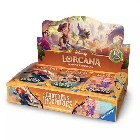  Lorcana - Chapitre 12 : Contr&eacute;es Inconnues - Boite (Display) de 24 Boosters Fran&ccedil;ais