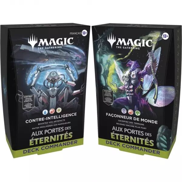 	Magic the Gathering : Aux portes des �ternit�s - Lot de 2 Decks Commander (fran�ais)