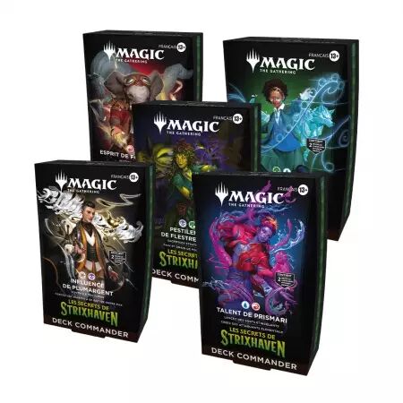 Magic the Gathering : Les Secrets de Strixhaven - Pack 5 Deck commander (fran&ccedil;ais)