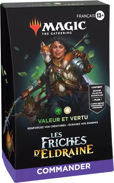 Magic The Gathering (MTG) : Les Friches d\'Eldraine Deck Commander : Valeur et Vertu - Version Fran�aise