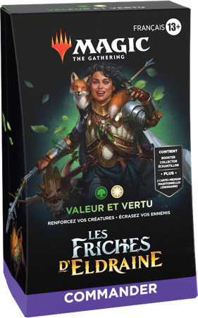 Magic The Gathering (MTG) : Les Friches d\'Eldraine Deck Commander : Valeur et Vertu - Version Française