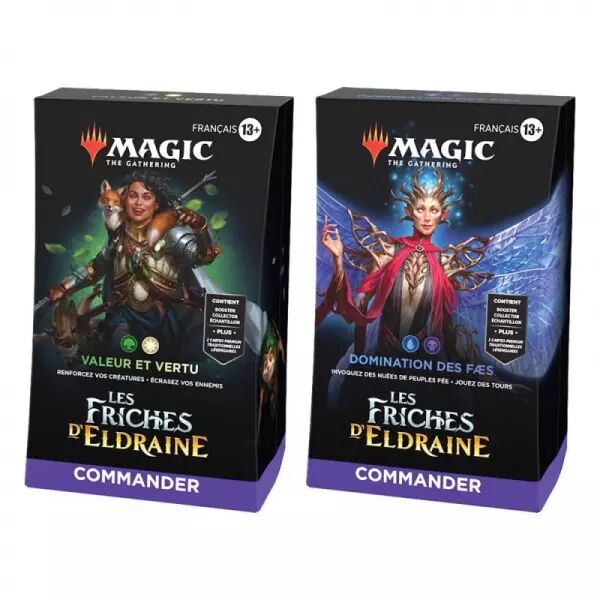 	Magic The Gathering (MTG) : Les Friches d\'Eldraine Lot de 2 Decks Commander - Version Fran�aise