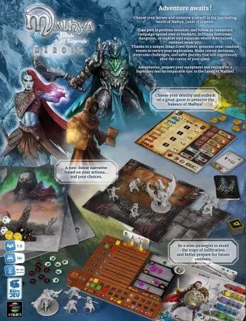 Malhya  : Lands of Legends- Ludovic Rivoal, Cyril Terpent, François Denis, Nicolas Fuchs - La Boite de Jeu