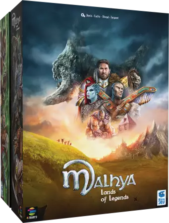 Malhya  : Lands of Legends- Ludovic Rivoal, Cyril Terpent, François Denis, Nicolas Fuchs - La Boite de Jeu